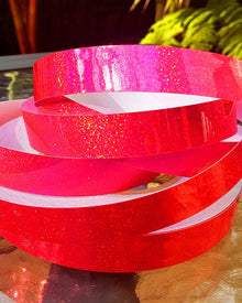  Hula Hoop Tape "Pink HoloGlitter"