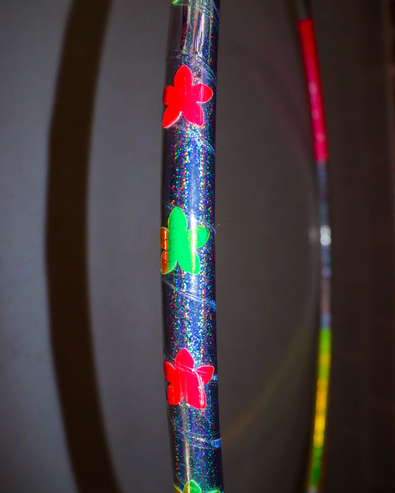 31" x 3/4" Polypro Reflective Hoop "Flower Power" - READY TO SHIP