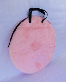  Zip Hula Hoop Bag - Circle Bag for Collapsible Hoops - Pink Fur