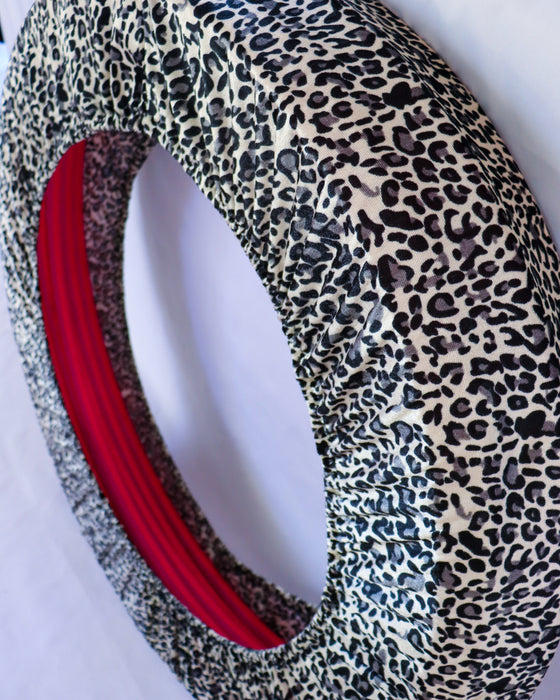 Hoop Huggie - Crushed Velvet Hula Hoop Travel Bag - Leopard Print