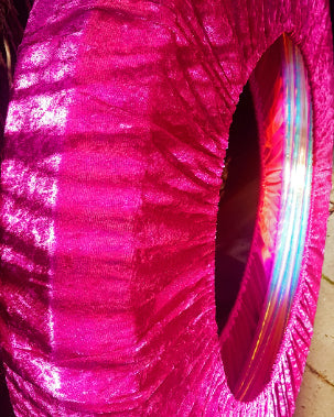 Mini Hoop Huggie - Hula Hoop Travel Bag for Mini/Collapsible Hoops - Pink Crushed Velvet